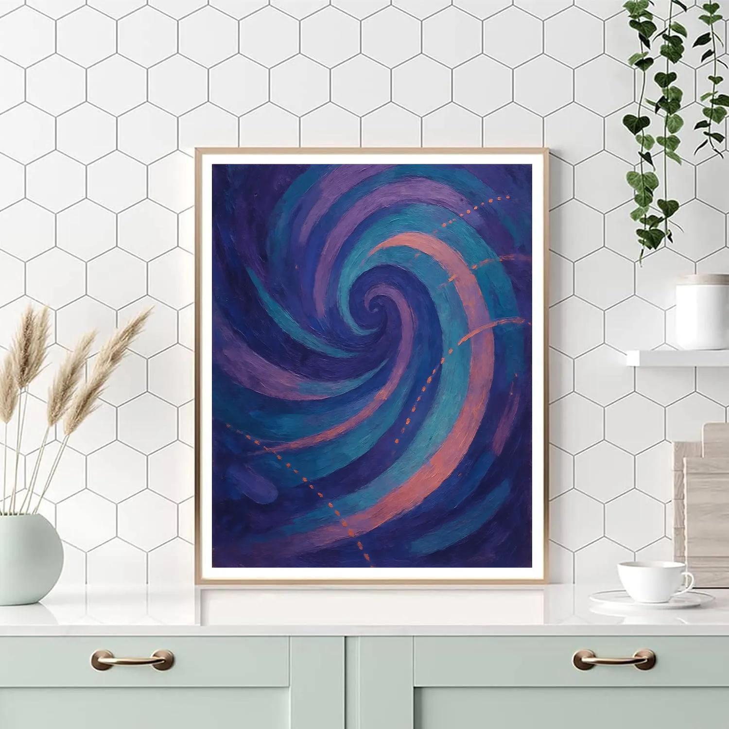 Abstract Cosmic Drift painting number kit