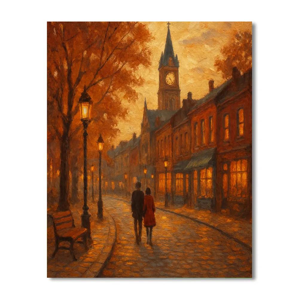 Clocktower Hearth View paint by numbers