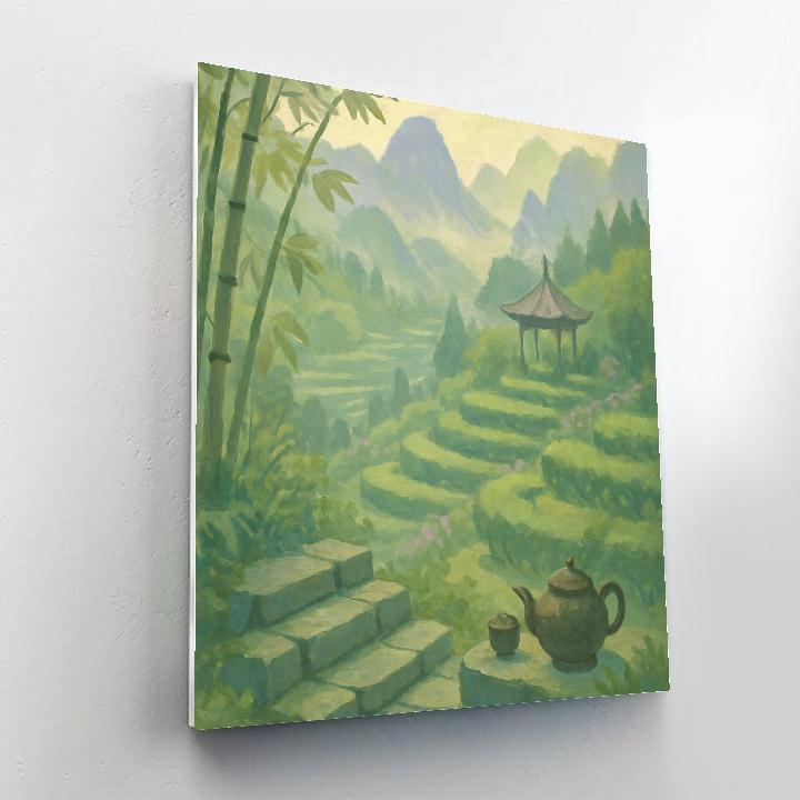 Misty Mountain Tea Garden Numbered painting kits