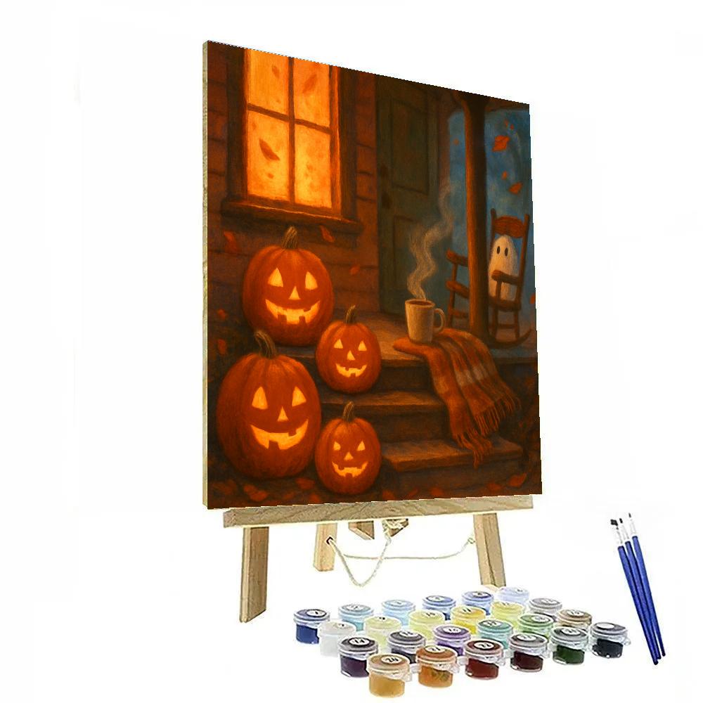 Autumn Porch Gathering DIY paint by numbers