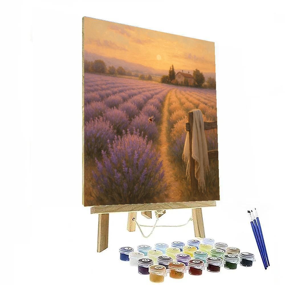 Lavender Twilight Fields DIY paint by numbers
