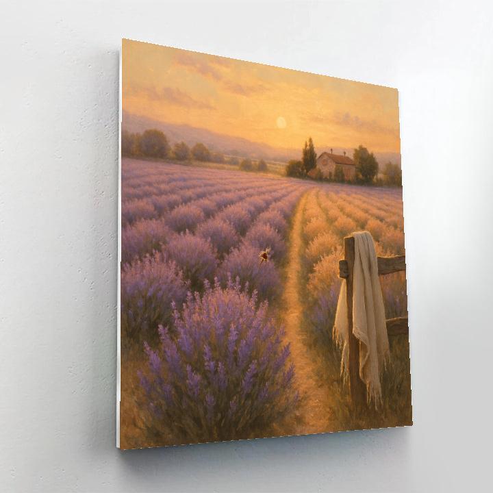 Lavender Twilight Fields DIY paint by numbers