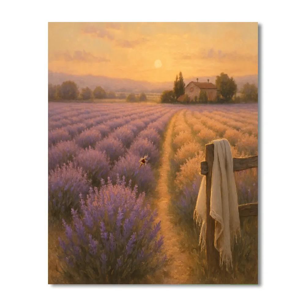 Lavender Twilight Fields DIY paint by numbers