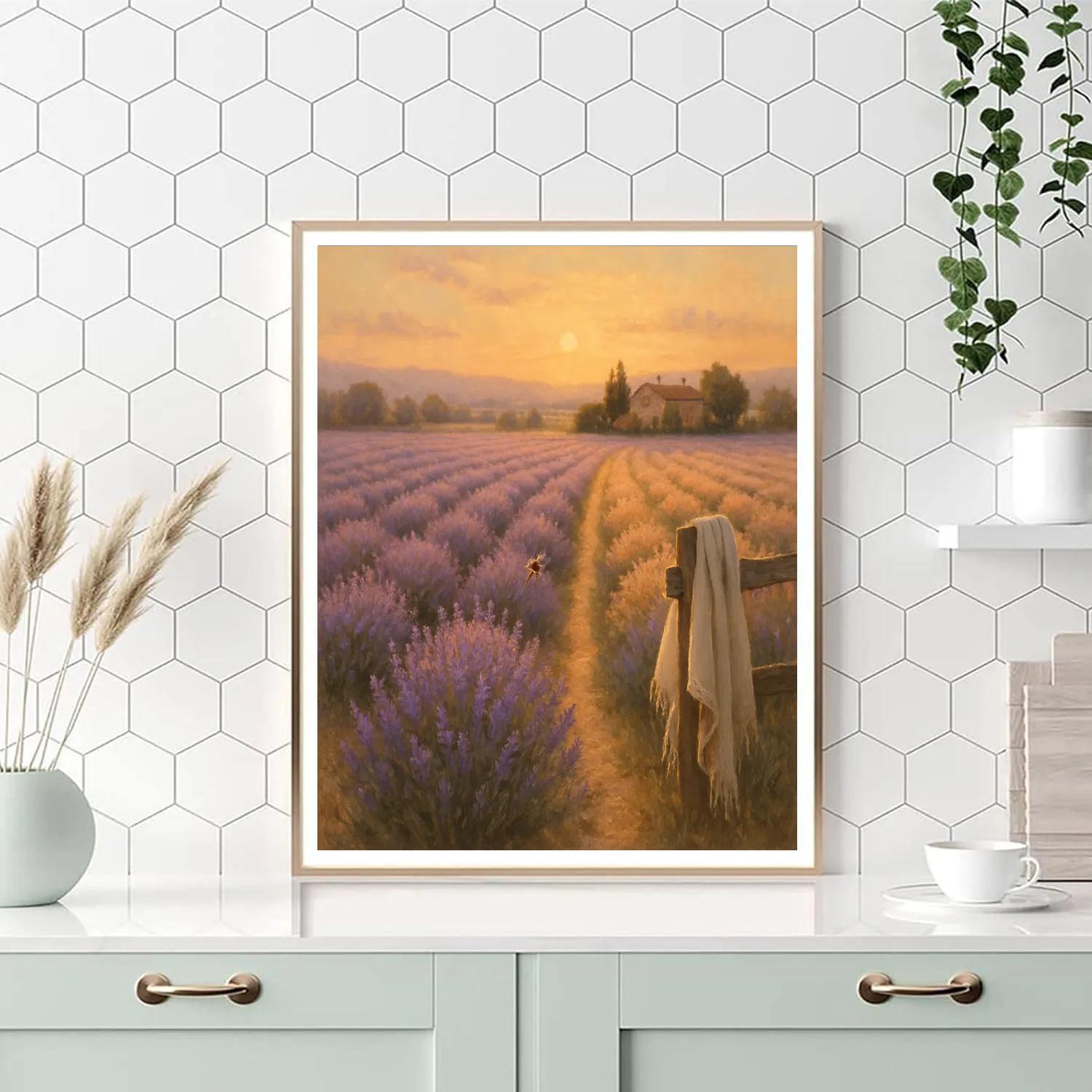 Lavender Twilight Fields DIY paint by numbers