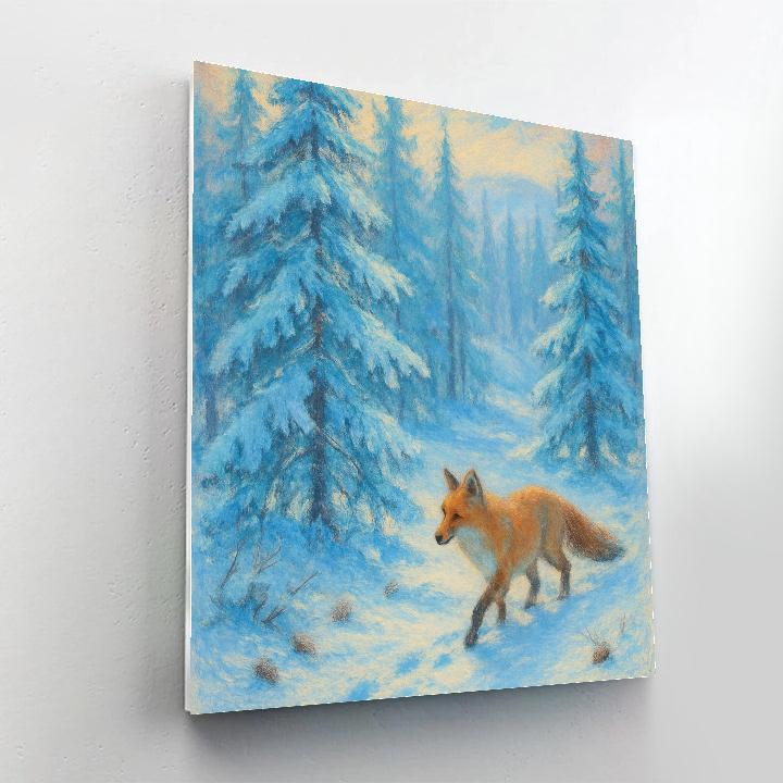 Fox Trail Through Blue Pines Paint by numbers kits