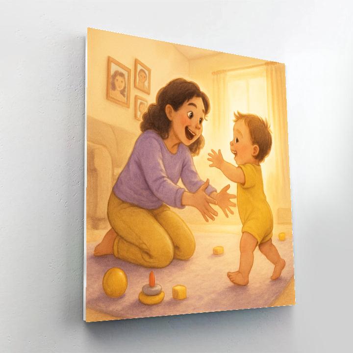 First Steps Celebration With Mom Number painting