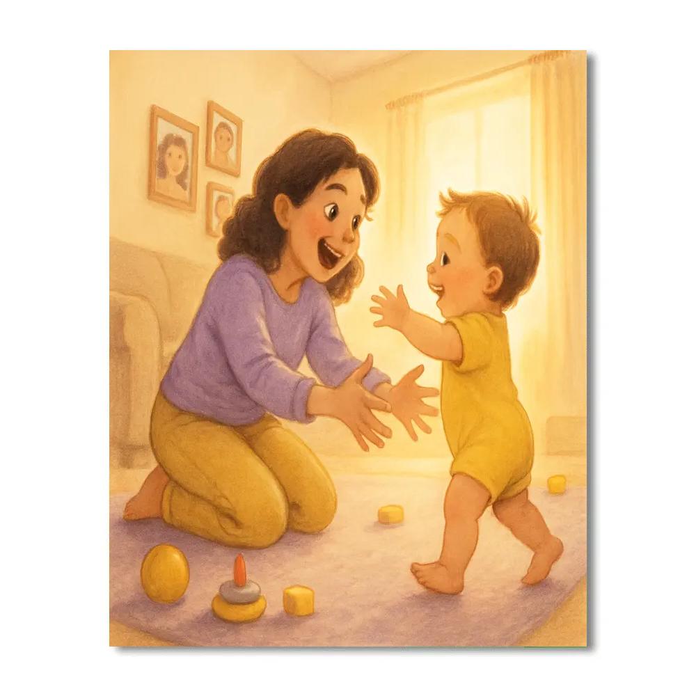 First Steps Celebration With Mom Number painting