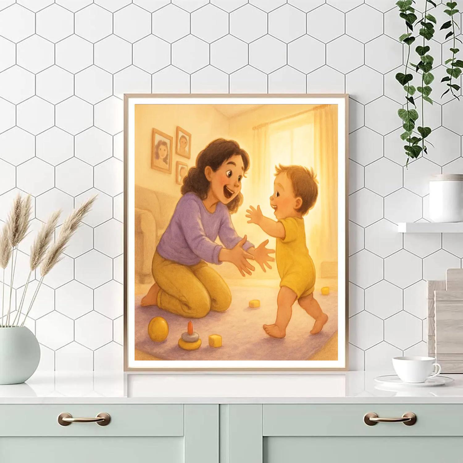 First Steps Celebration With Mom Number painting