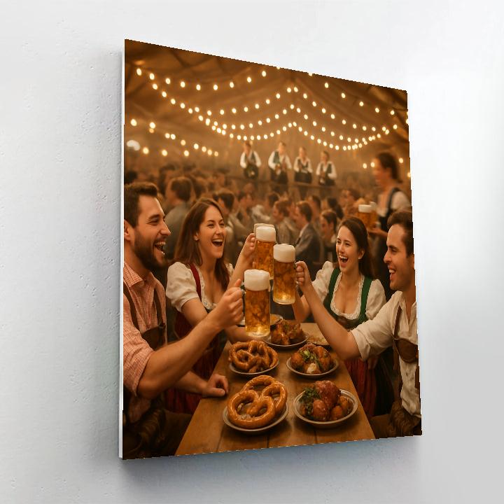Oktoberfest Long Table Cheers paint by color