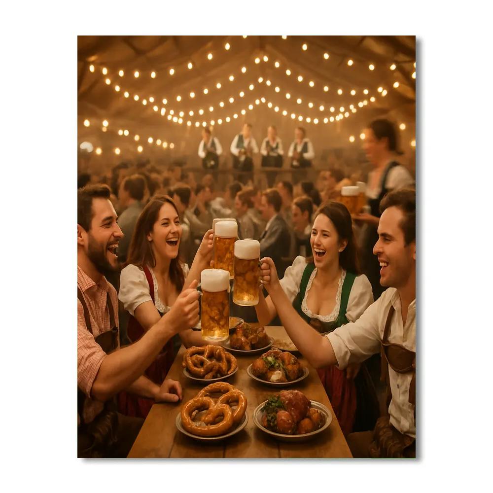 Oktoberfest Long Table Cheers paint by color