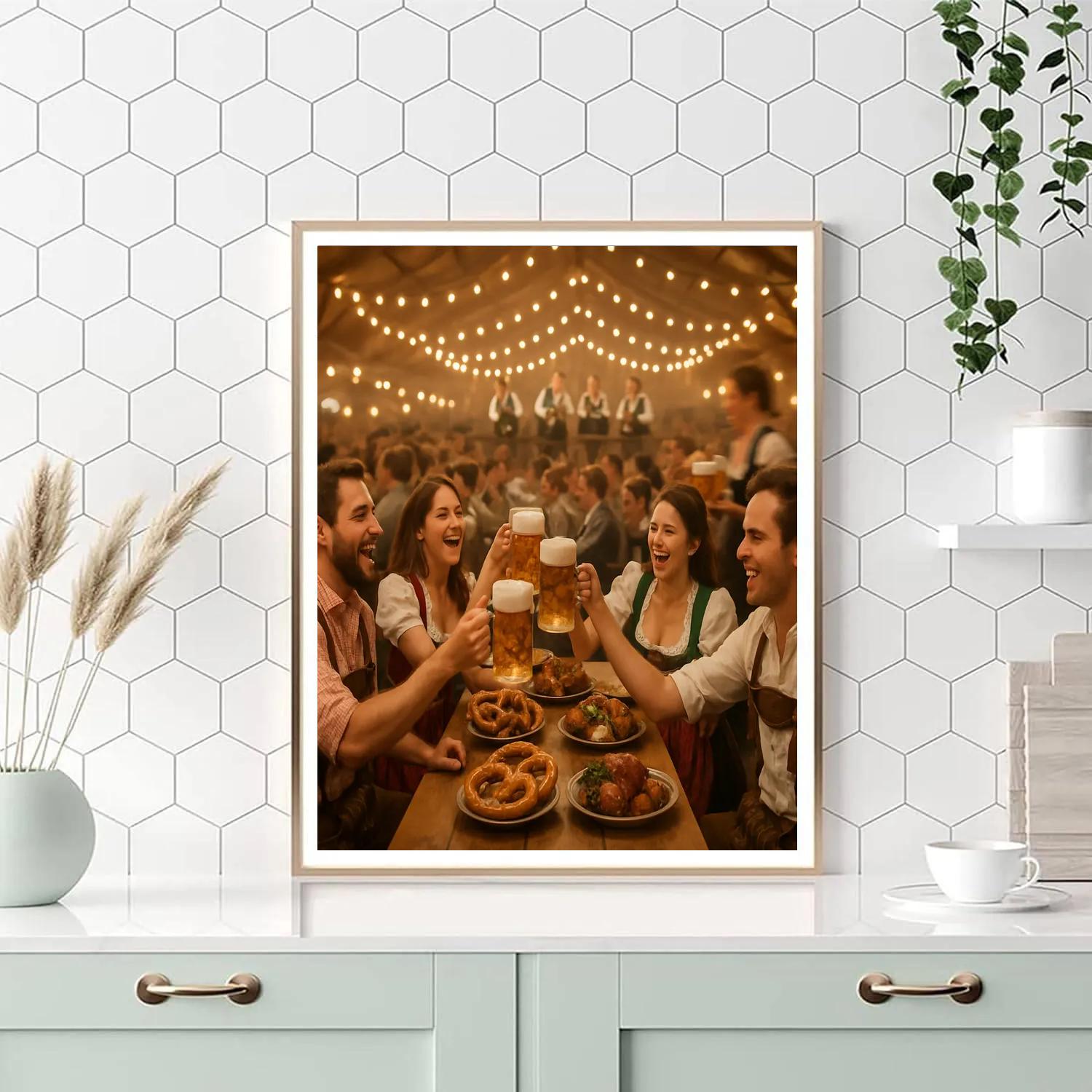 Oktoberfest Long Table Cheers paint by color
