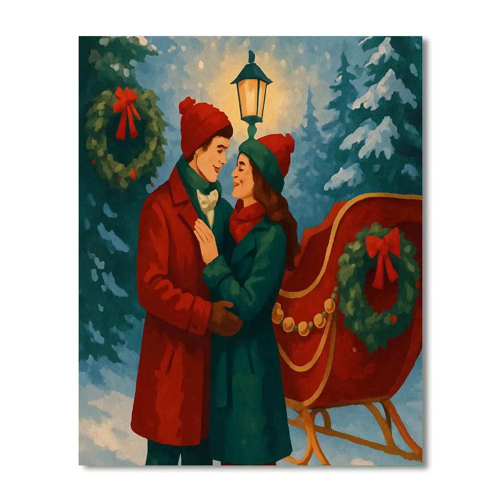 Sleighside Embrace Painting by numbers kit