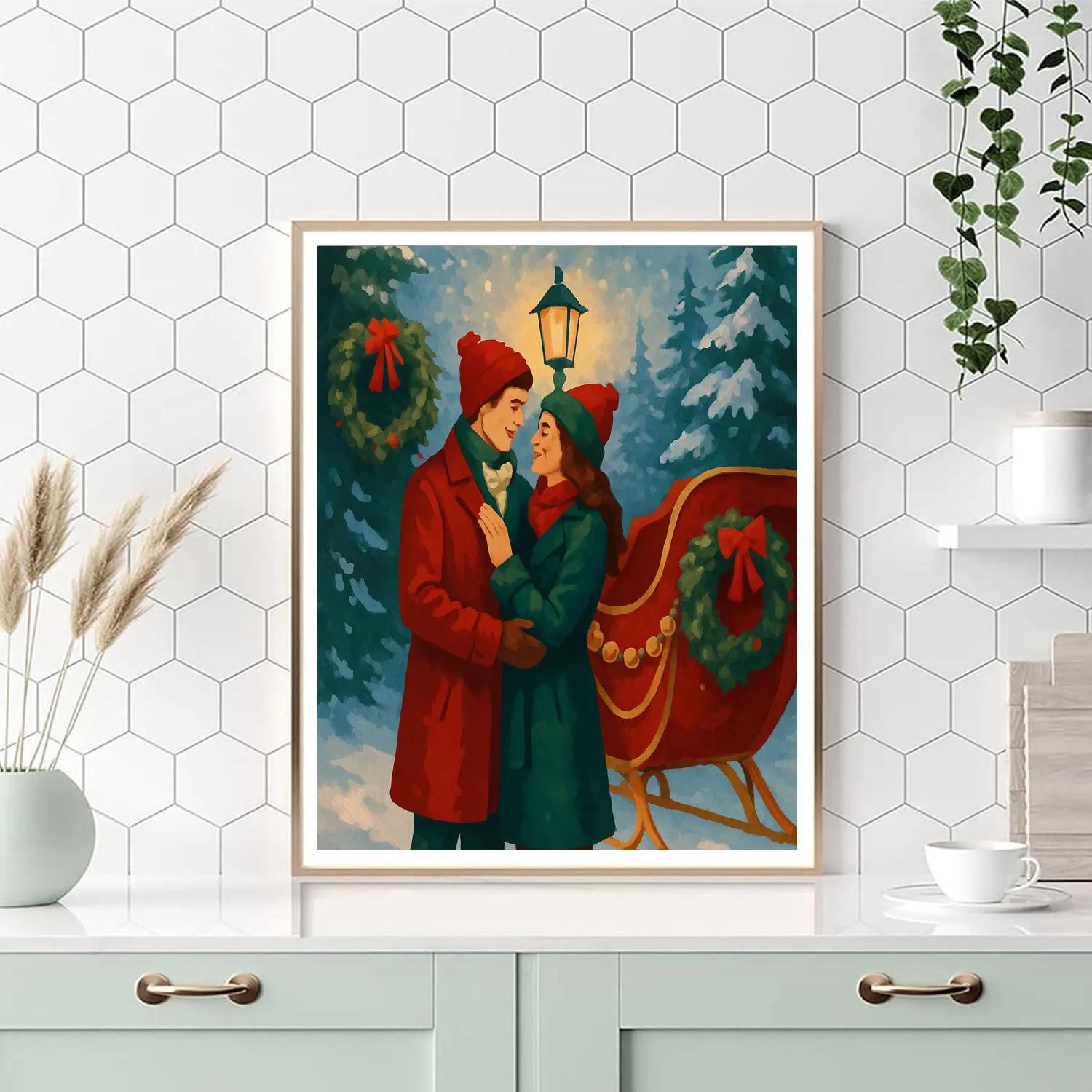 Sleighside Embrace Painting by numbers kit