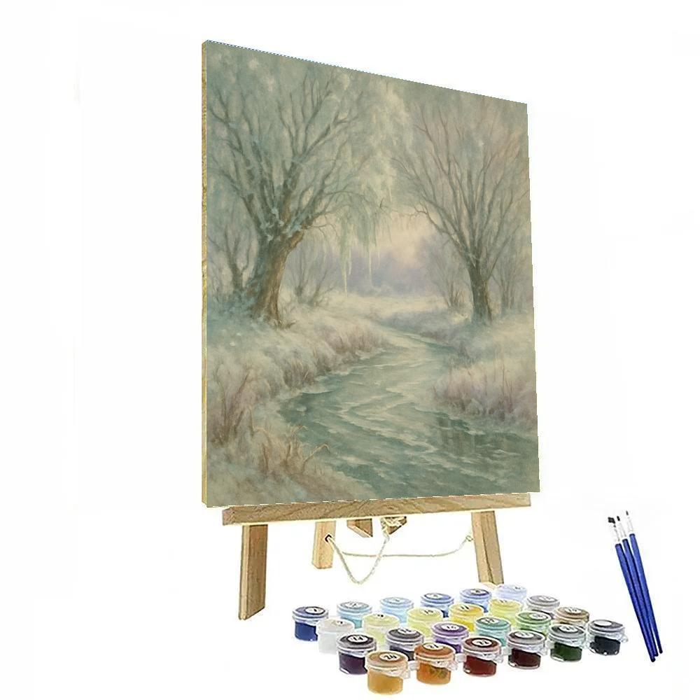 Willow Creek Winter Stream Number painting