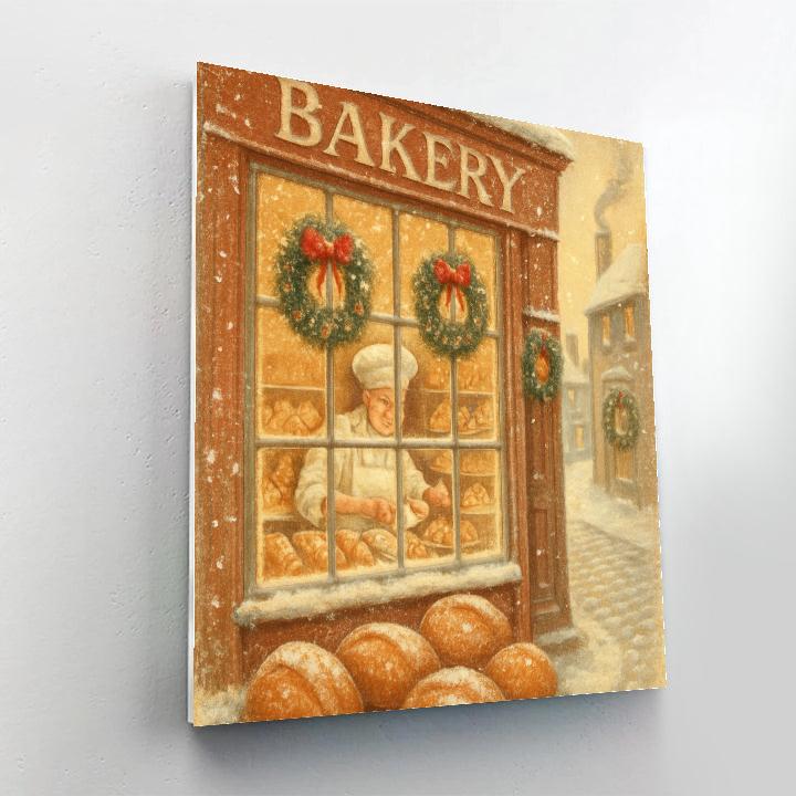 Frosted Window Bakery Morning paint by number