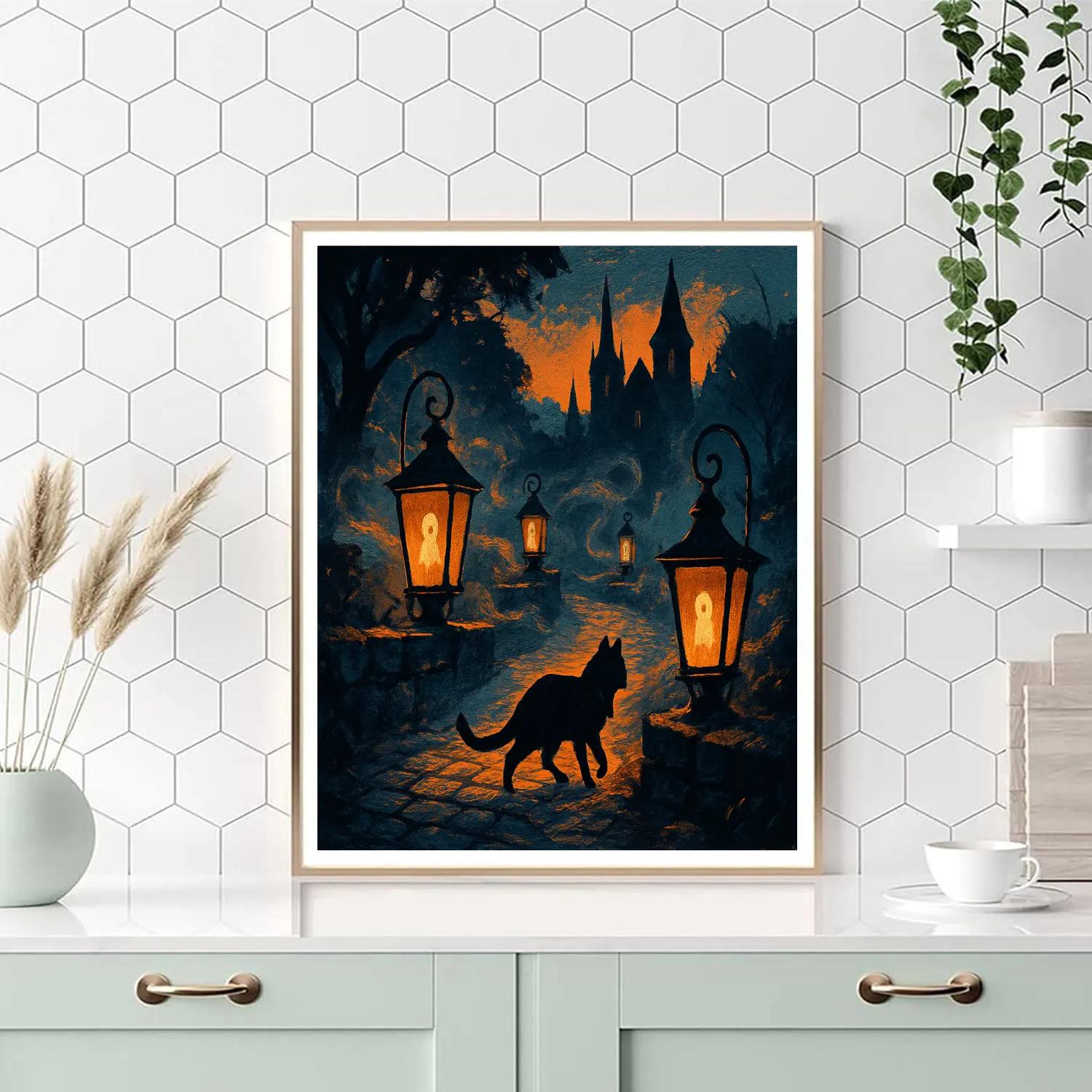 Cobblestone Lantern Way DIY paint by numbers