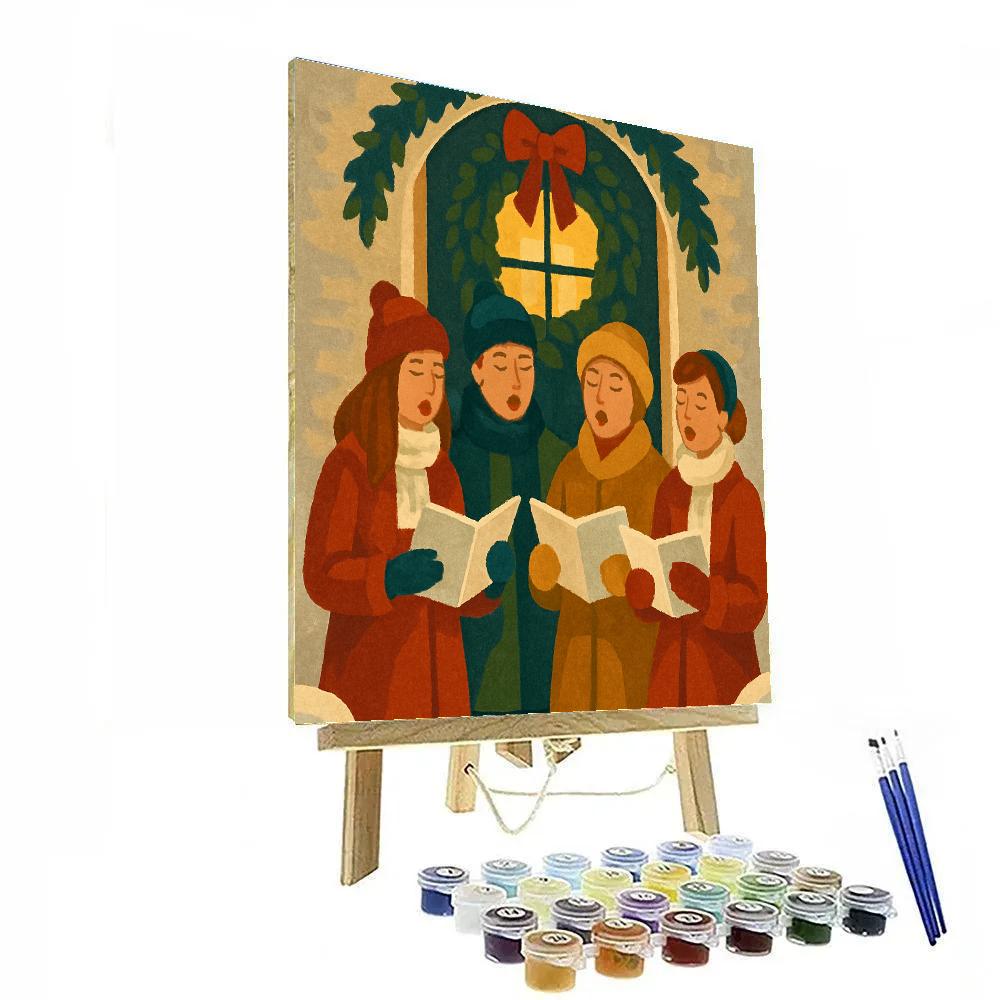 Doorstep Carol Cluster paint by numbers
