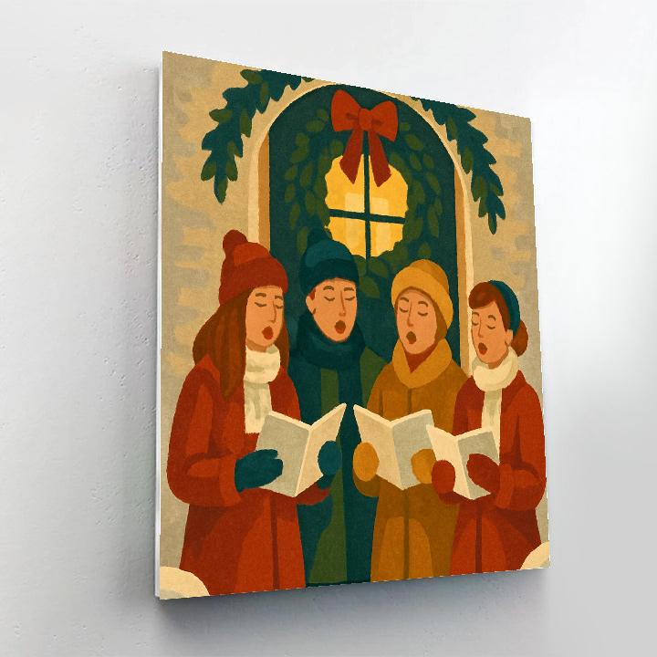 Doorstep Carol Cluster paint by numbers