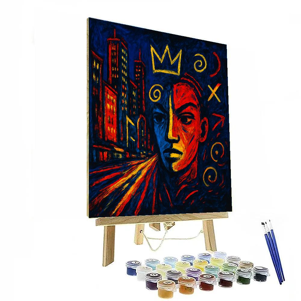 Basquiat Crowned City Pulse Paint by numbers art