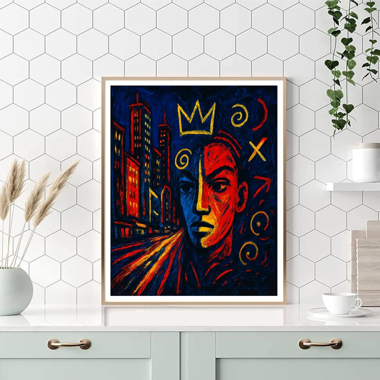 Basquiat Crowned City Pulse Paint by numbers art