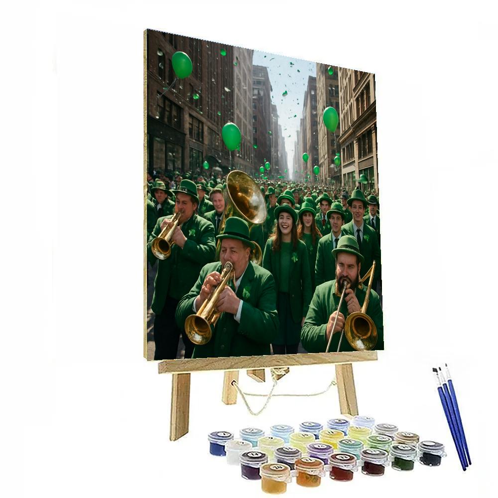 St Patrick Parade Green March Painting by numbers kit