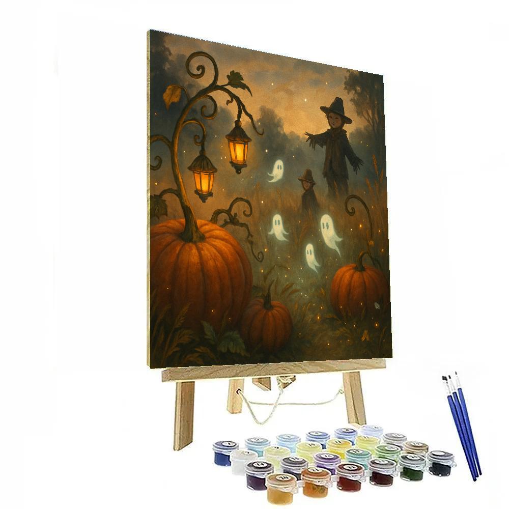Enchanted Pumpkin Meadow Numbered painting kits