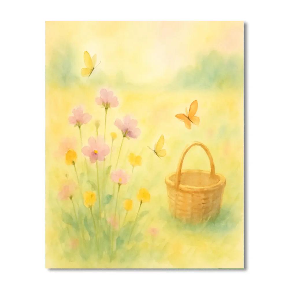 Flower Meadow Breeze Painting by numbers kit