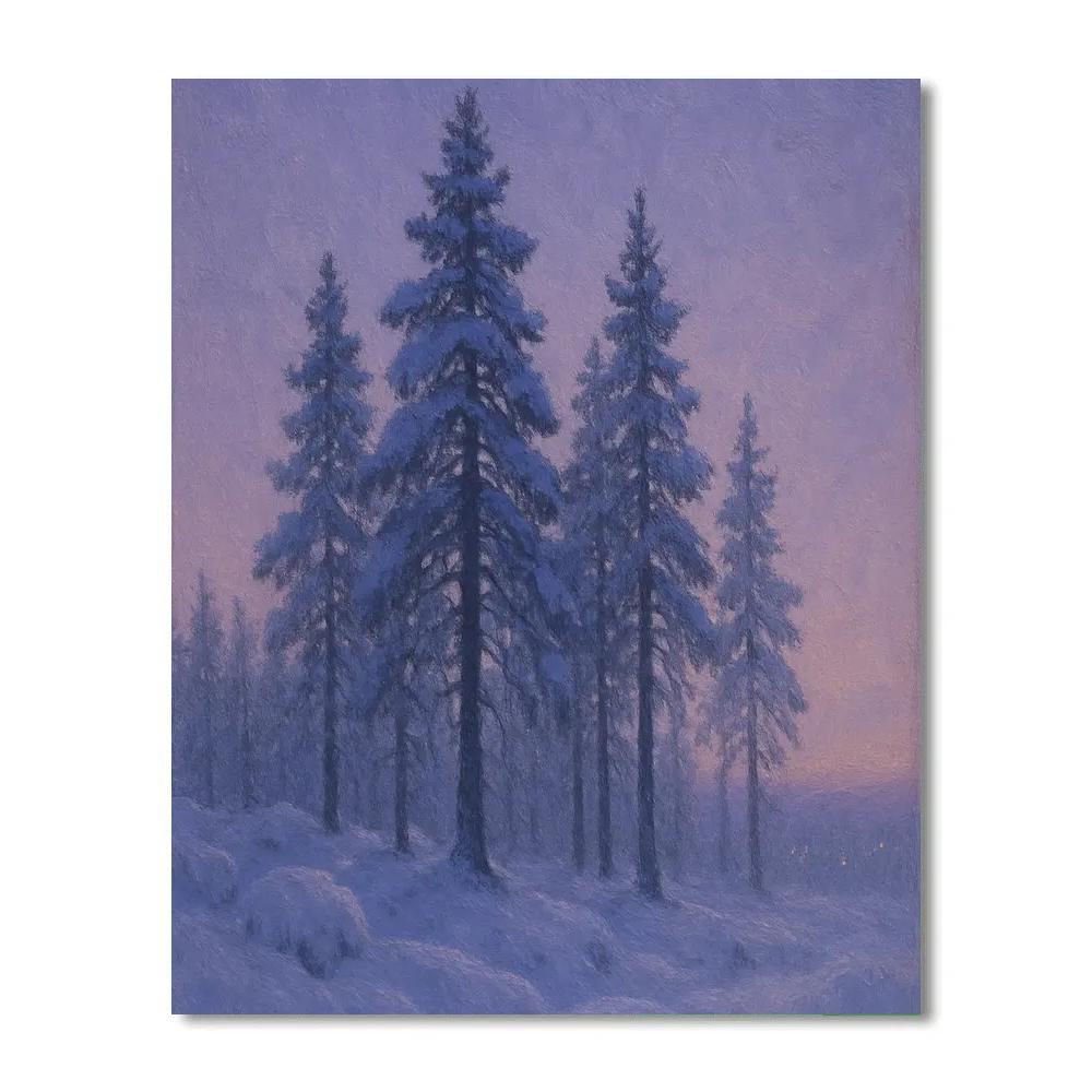 Pine Ridge At Lavender Dusk paint by numbers