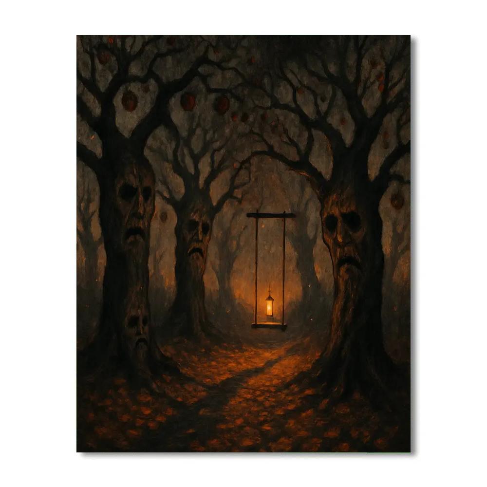 Twisted Orchard Twilight Number painting