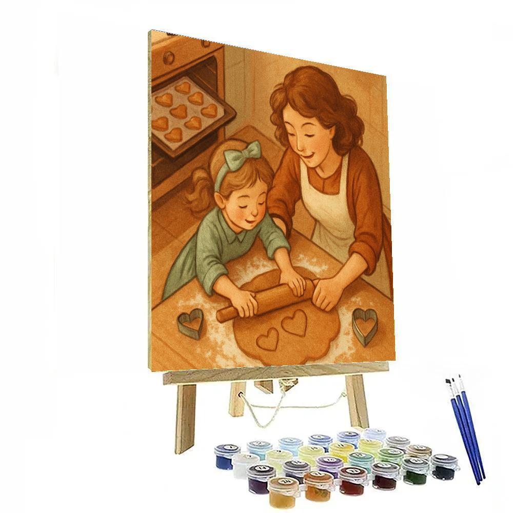 Baking Cookies With Mother And Child Number painting