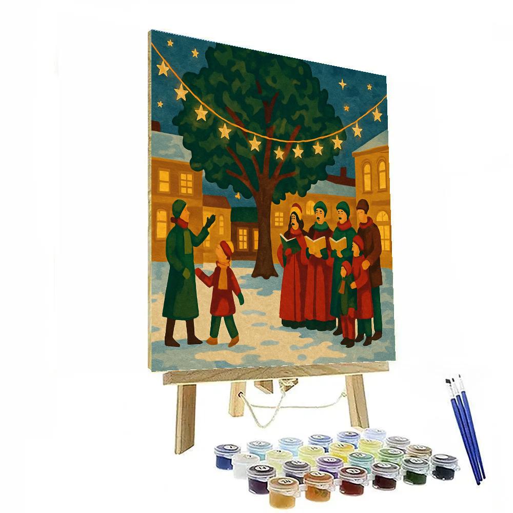Square Of Star Garlands paint by number