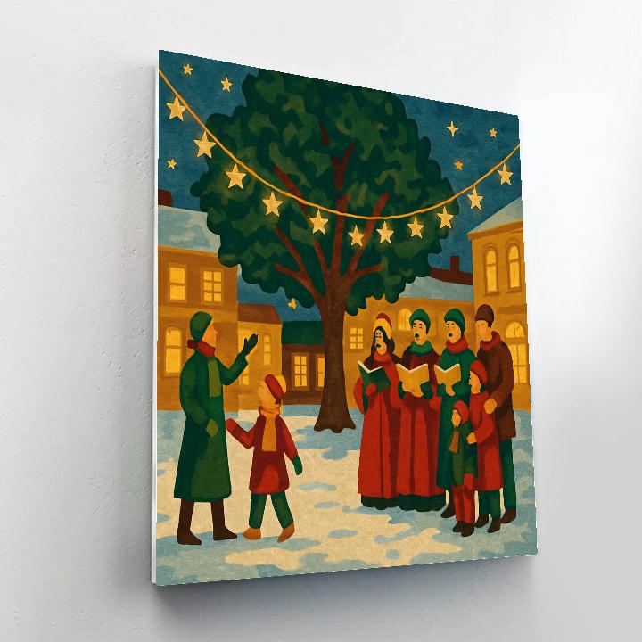 Square Of Star Garlands paint by number