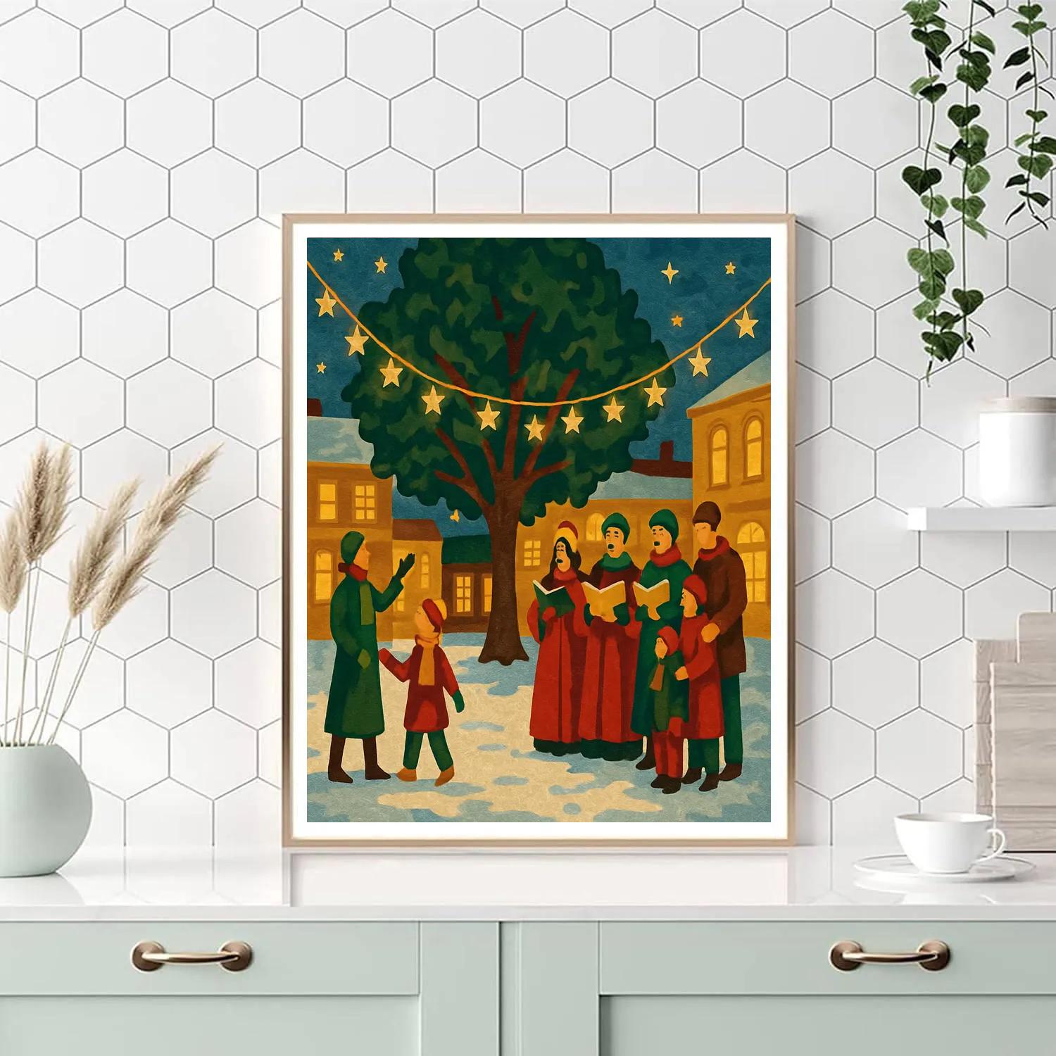 Square Of Star Garlands paint by number