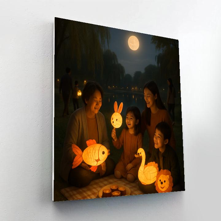 Lanterns At Mid Autumn Moon Festival Paint by numbers kits