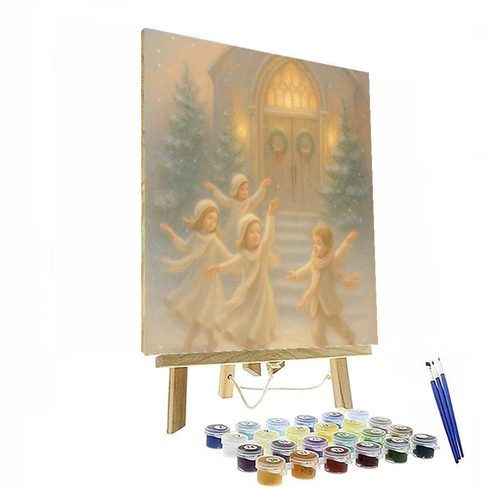 Snowflake Ballet On Churchyard Steps DIY paint by numbers