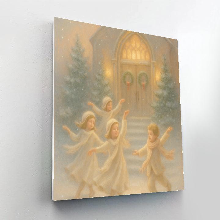 Snowflake Ballet On Churchyard Steps DIY paint by numbers