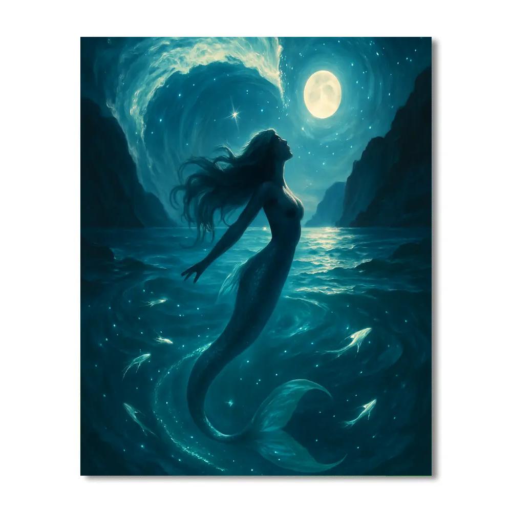 Mermaid Tidal Constellation Paint by numbers art