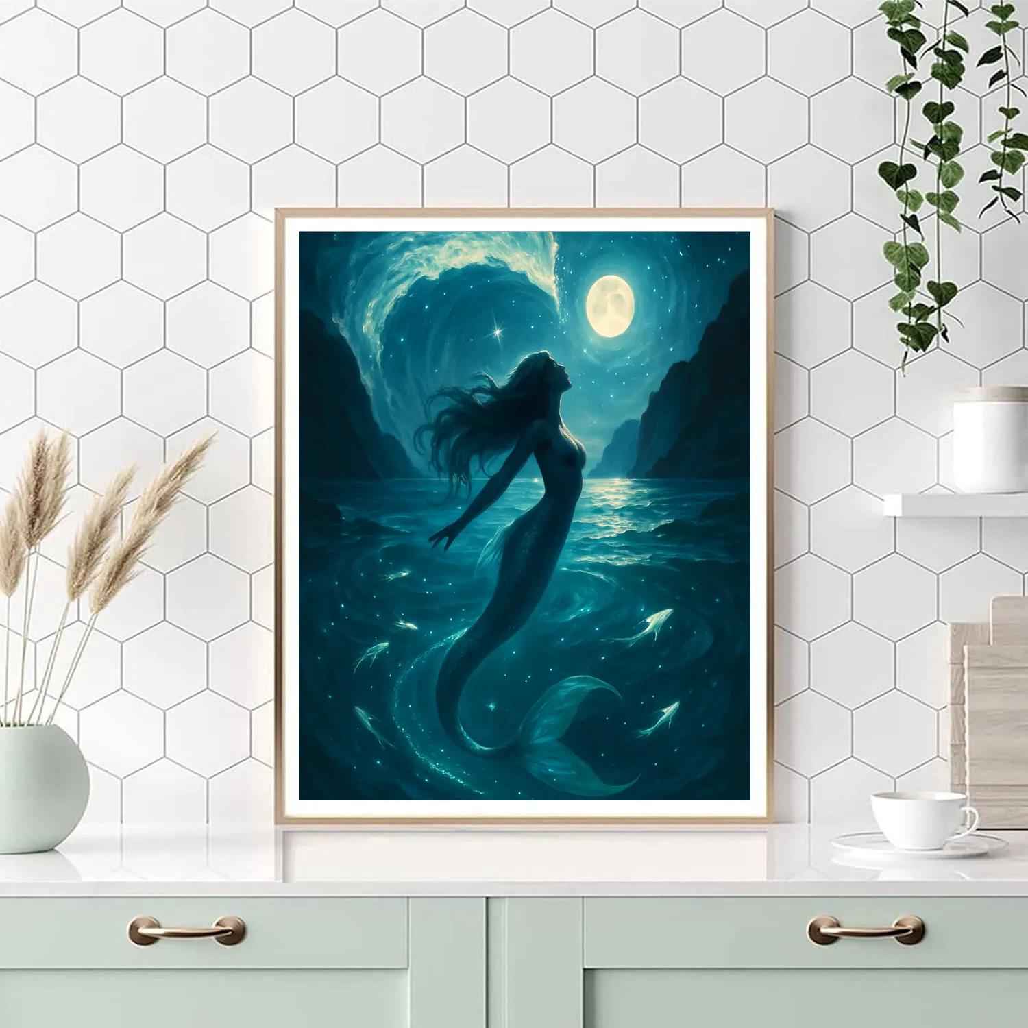 Mermaid Tidal Constellation Paint by numbers art