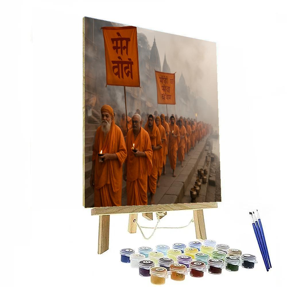 Hanuman Jayanti Procession In Varanasi Paint by numbers art
