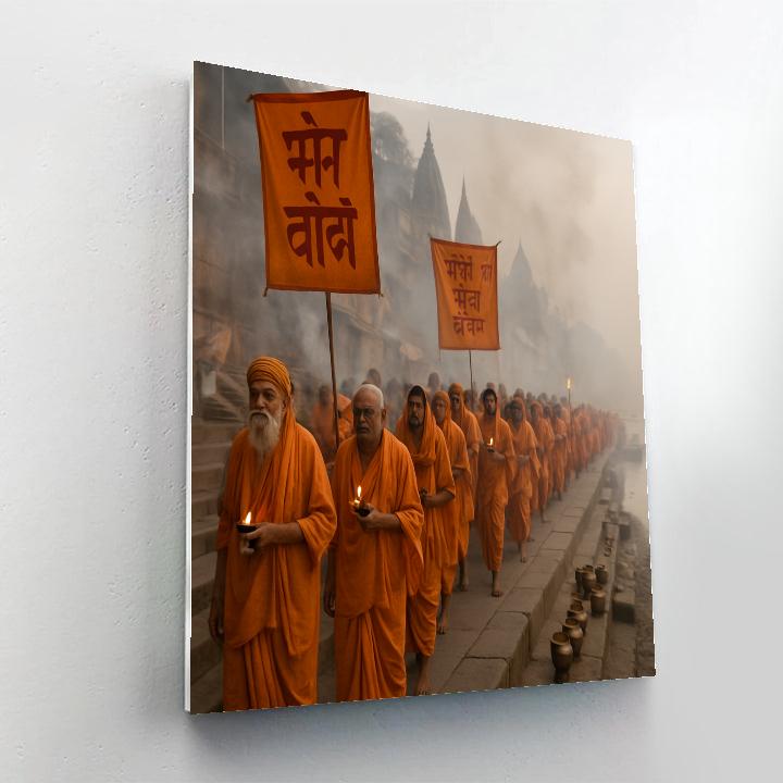 Hanuman Jayanti Procession In Varanasi Paint by numbers art