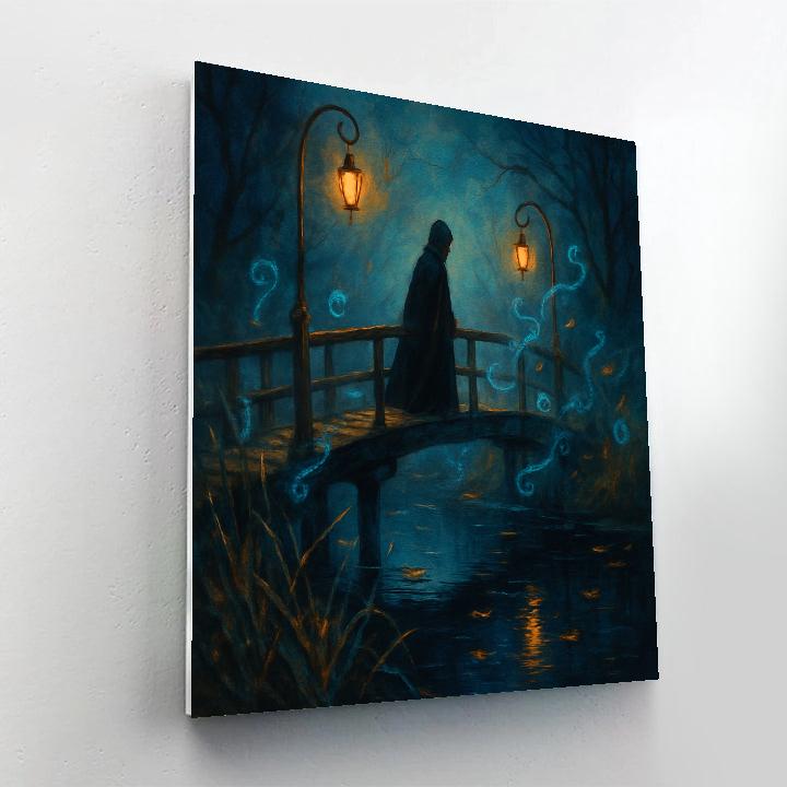 Fogbound Lantern Bridge paint by numbers