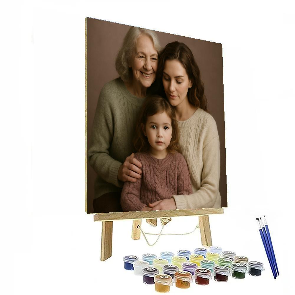 Grandmother Mother And Child Generations DIY paint by numbers