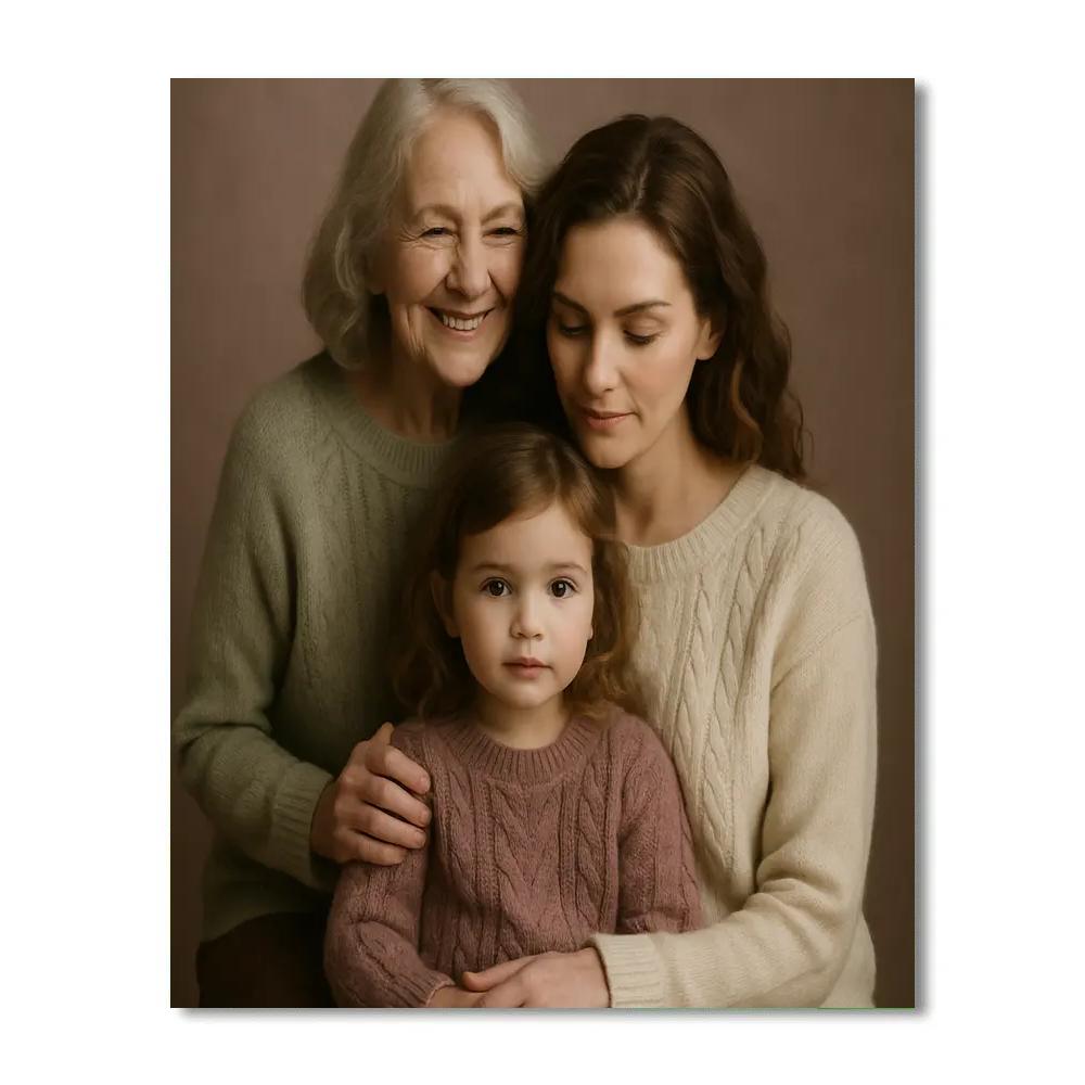 Grandmother Mother And Child Generations DIY paint by numbers