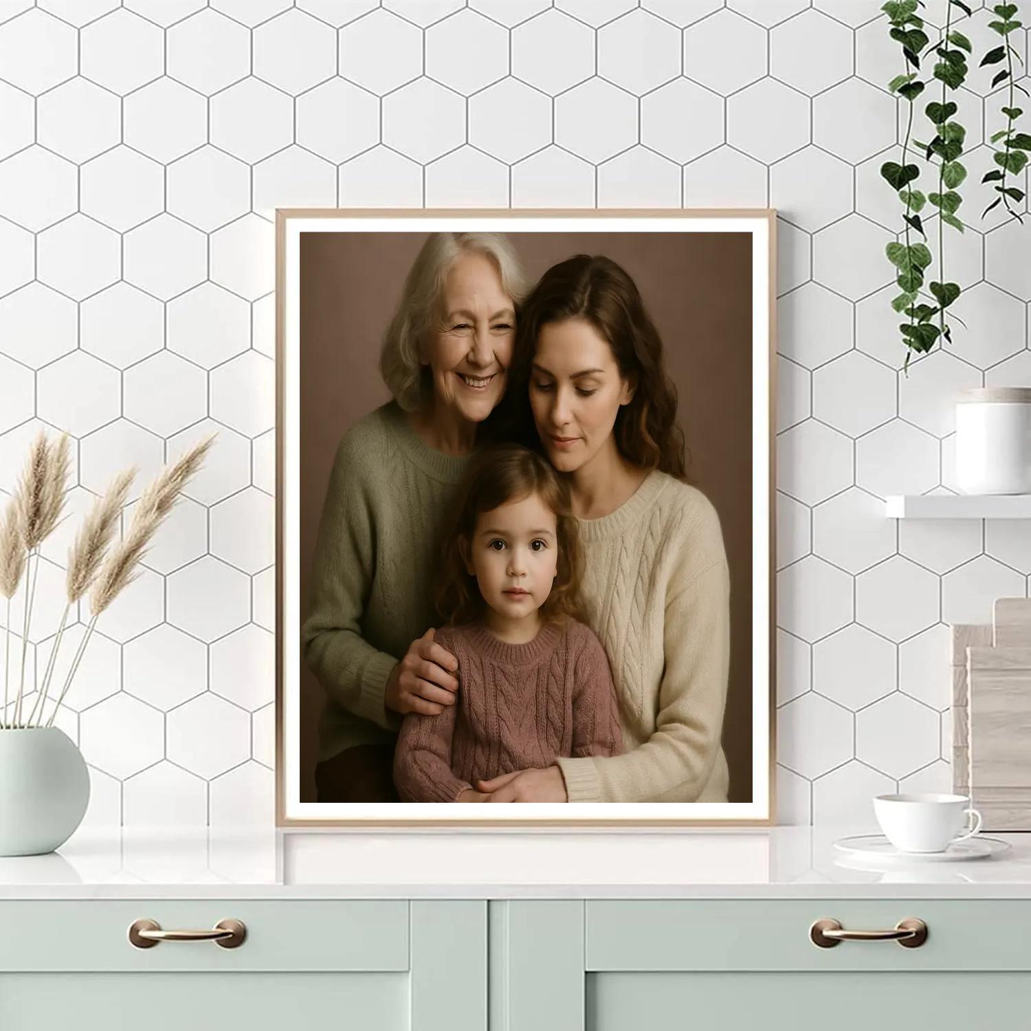 Grandmother Mother And Child Generations DIY paint by numbers