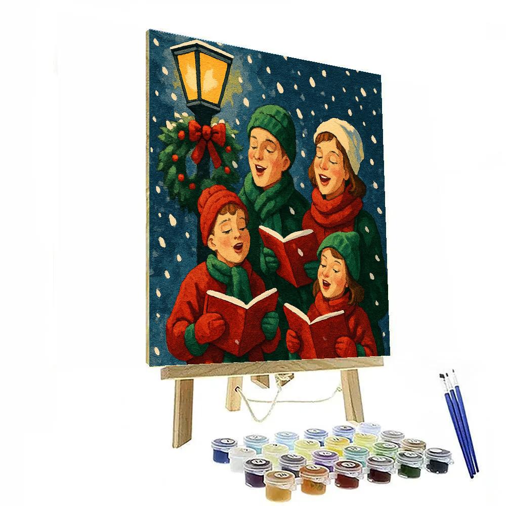 Snowflake Carol Choir Painting by numbers kit
