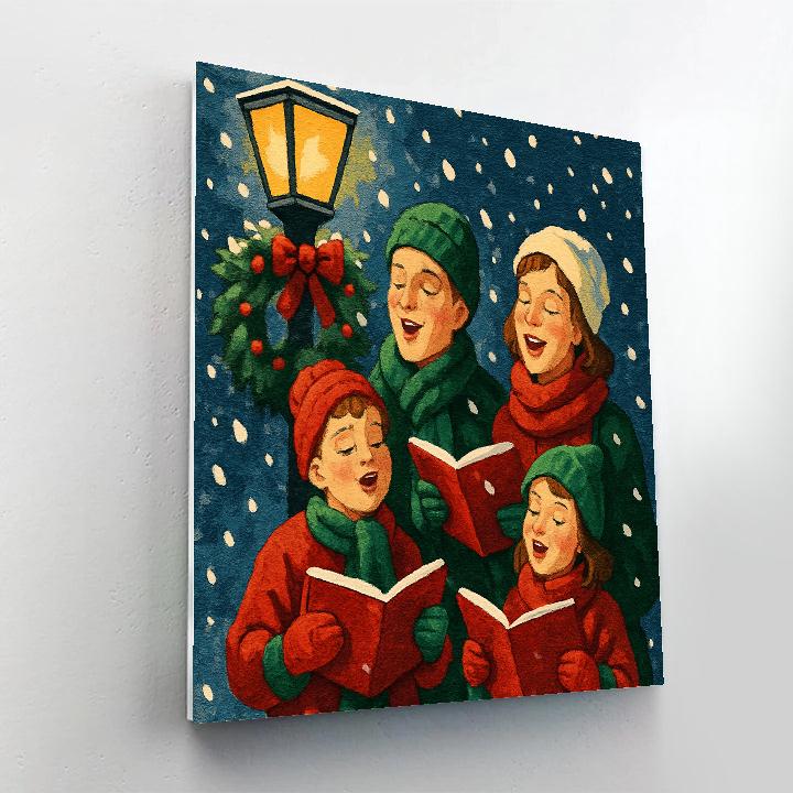 Snowflake Carol Choir Painting by numbers kit
