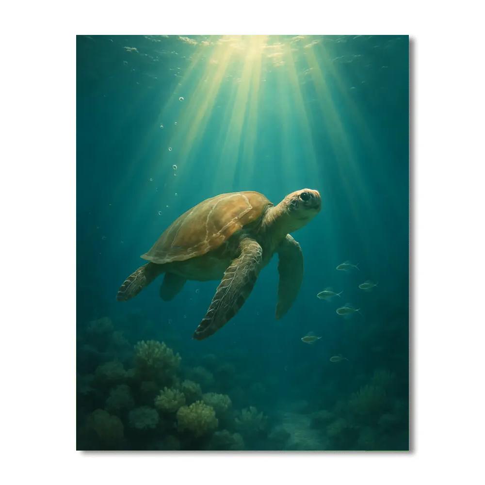 Turtle Ocean Voyage Paint by numbers art