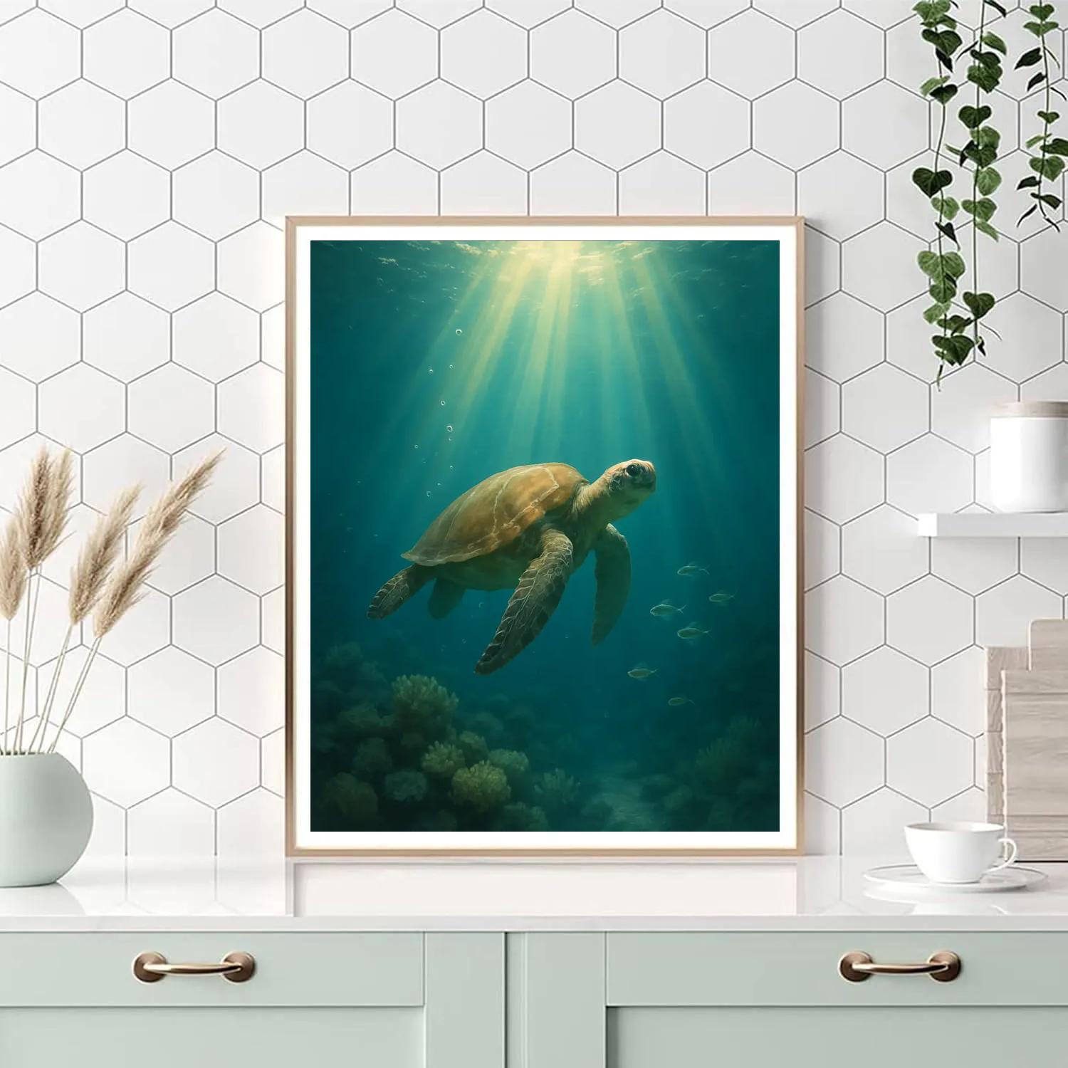 Turtle Ocean Voyage Paint by numbers art