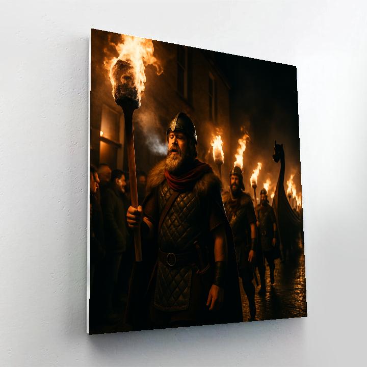 Up Helly Aa Viking Torch March paint by number
