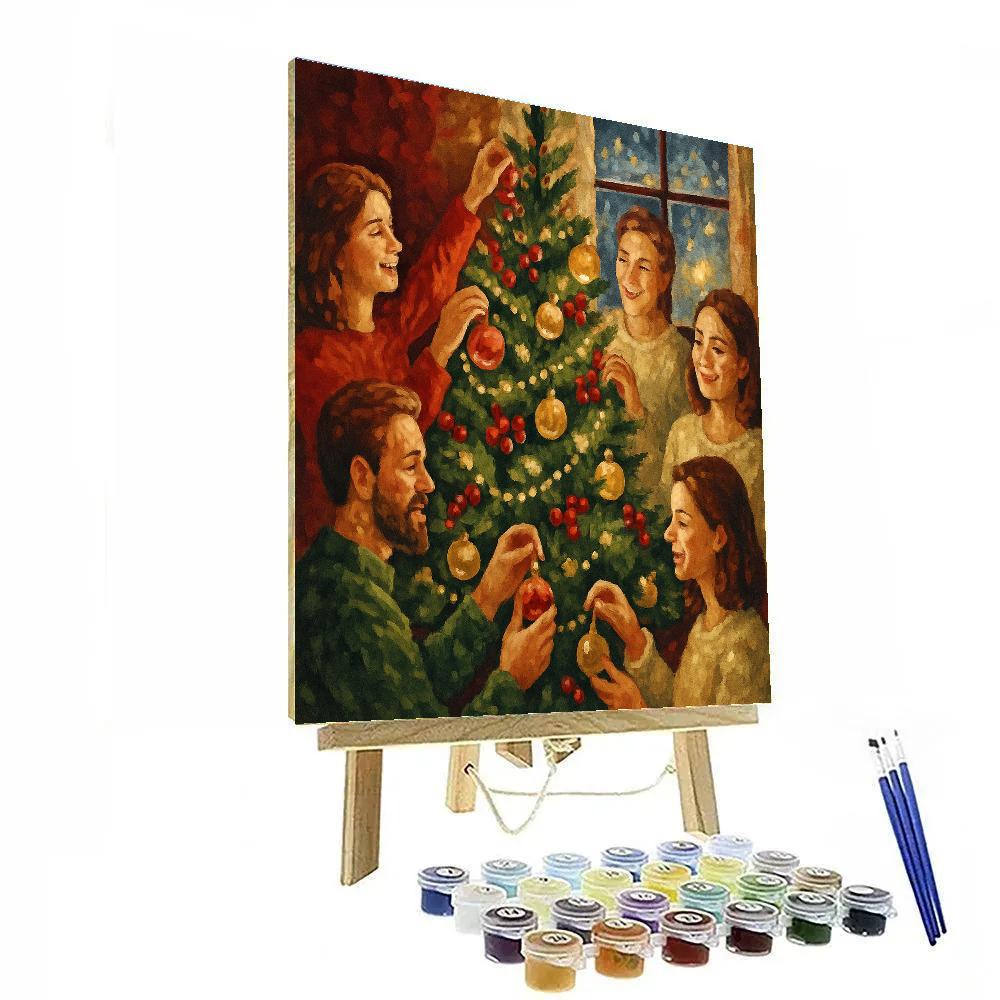 Ornament Joy Circle Painting by numbers kit